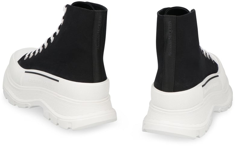 tread slick lace-up ankle boots by Selfnex
