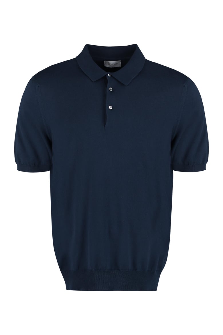 cotton knit polo shirt by Selfnex