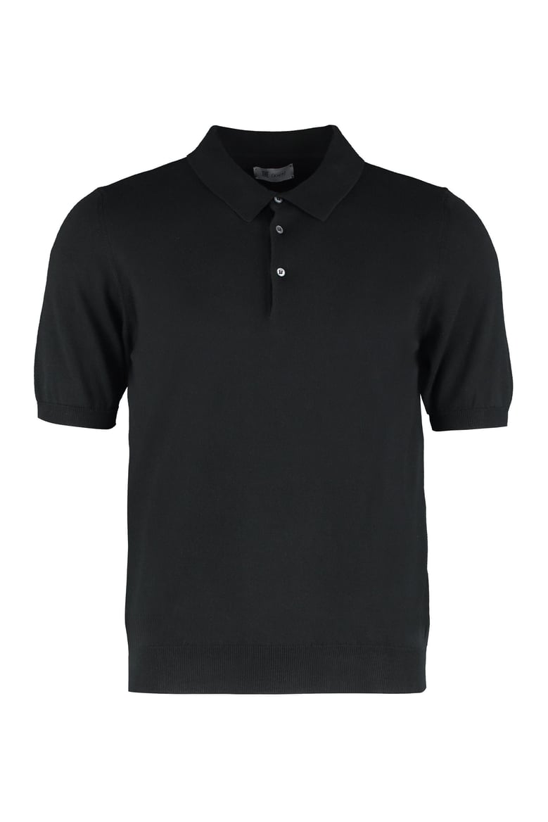 the (knit) - short sleeve cotton polo shirt by Selfnex