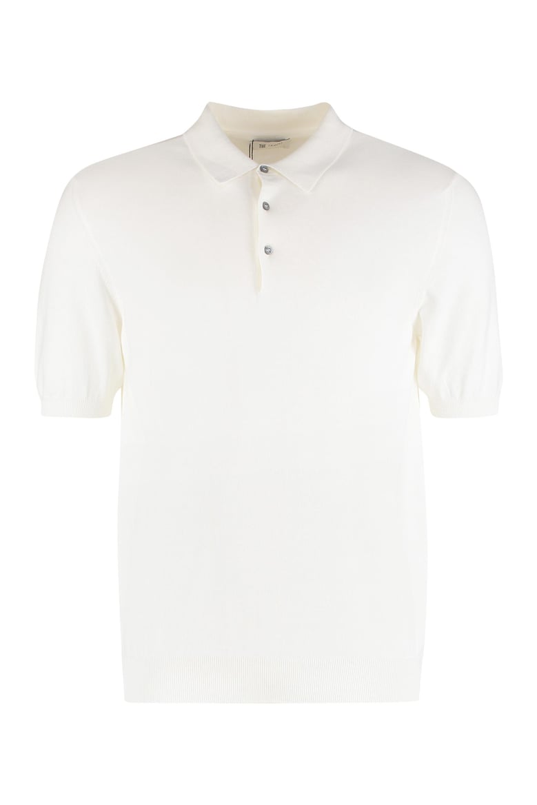 cotton knit polo shirt by Selfnex