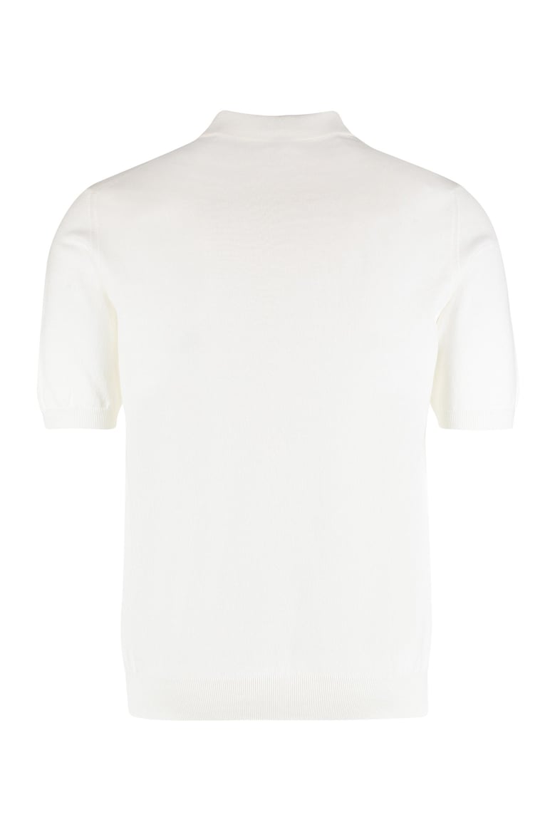 cotton knit polo shirt by Selfnex
