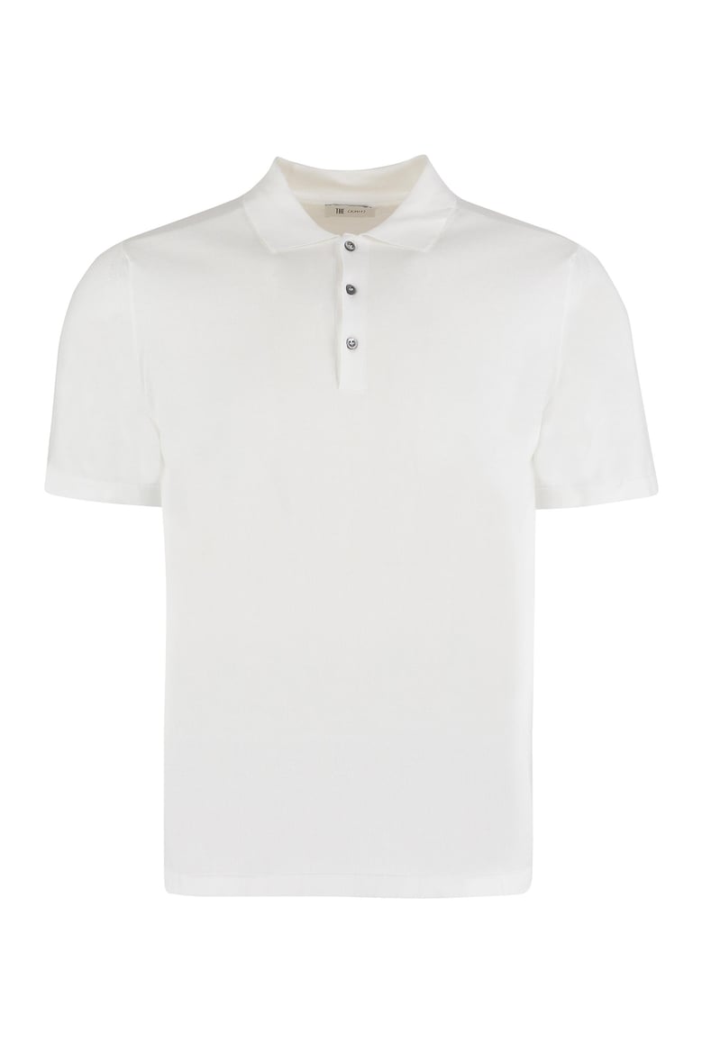 cotton knit polo shirt by Selfnex