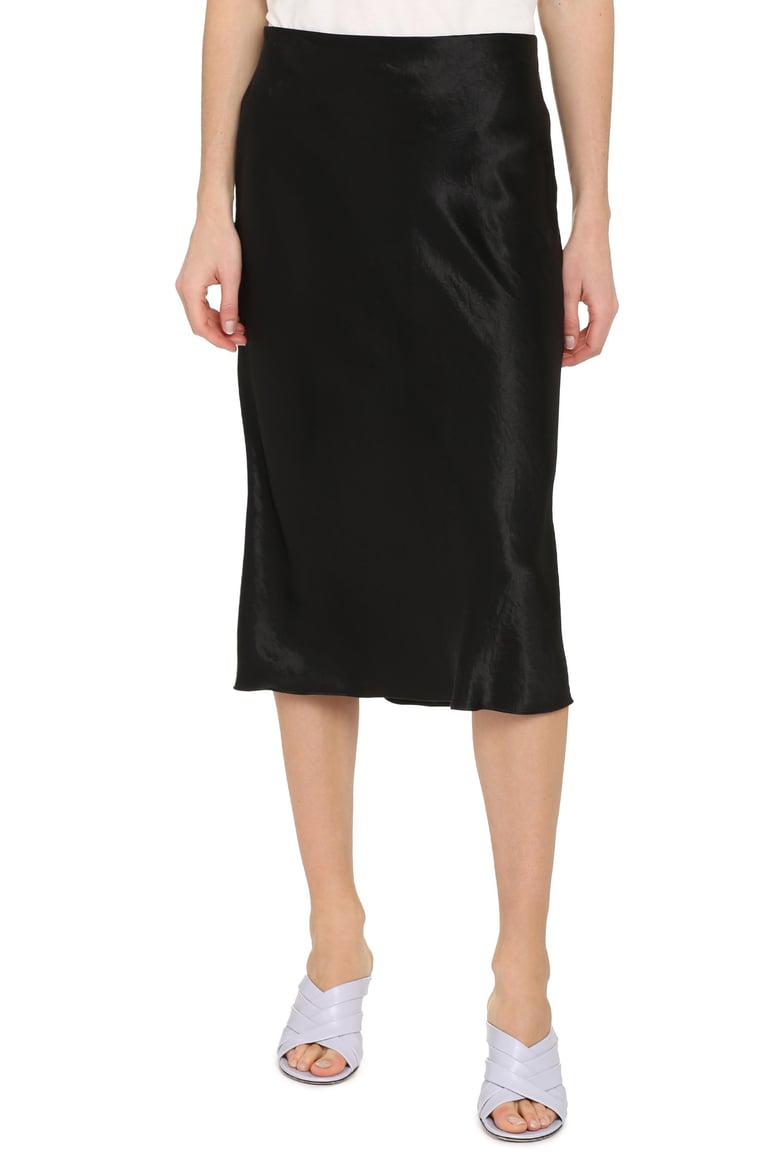 satin midi skirt by Selfnex