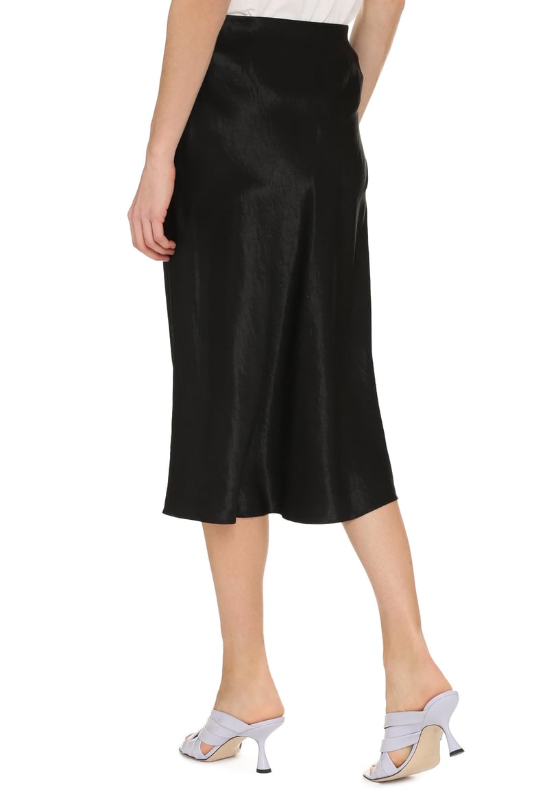 satin midi skirt by Selfnex