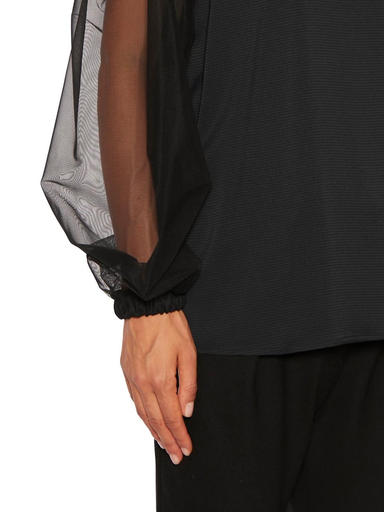 silk and tulle raglan shirt by Selfnex