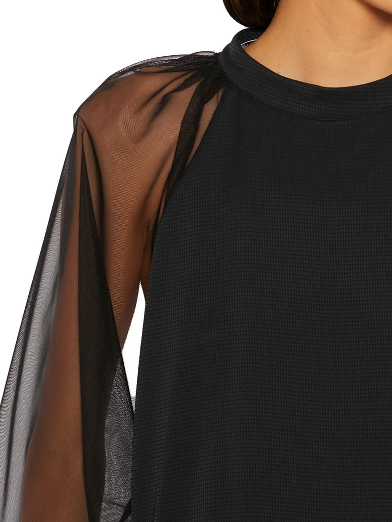 silk and tulle raglan shirt by Selfnex