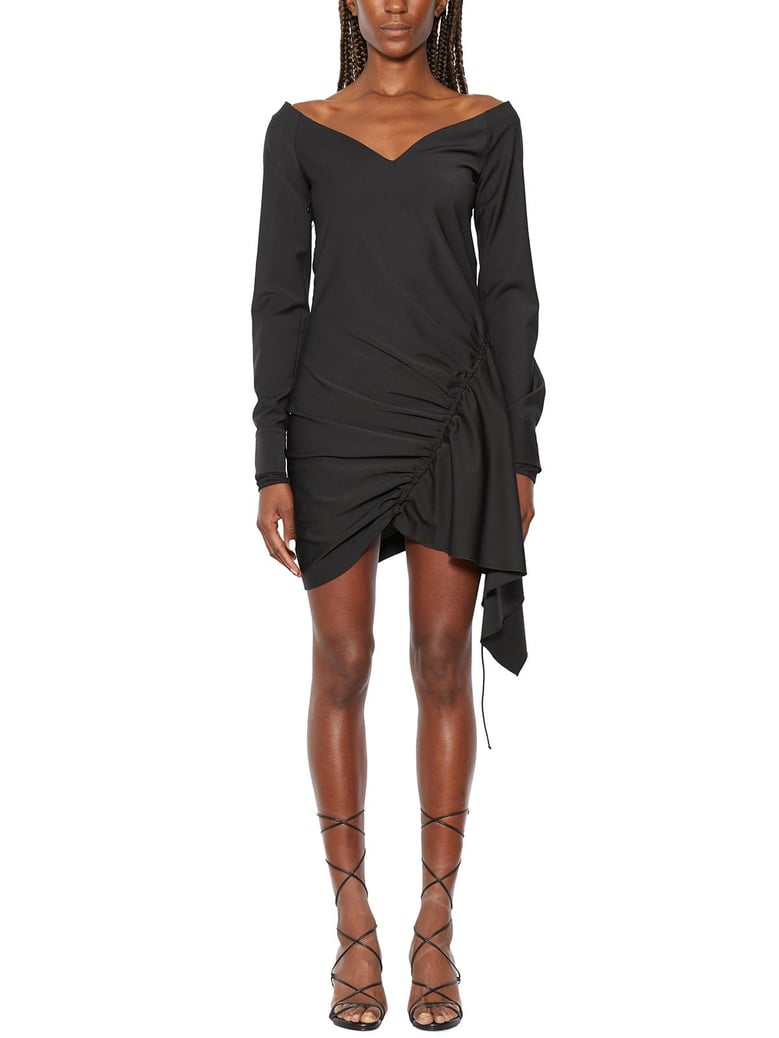wool asymmetric dress by Selfnex