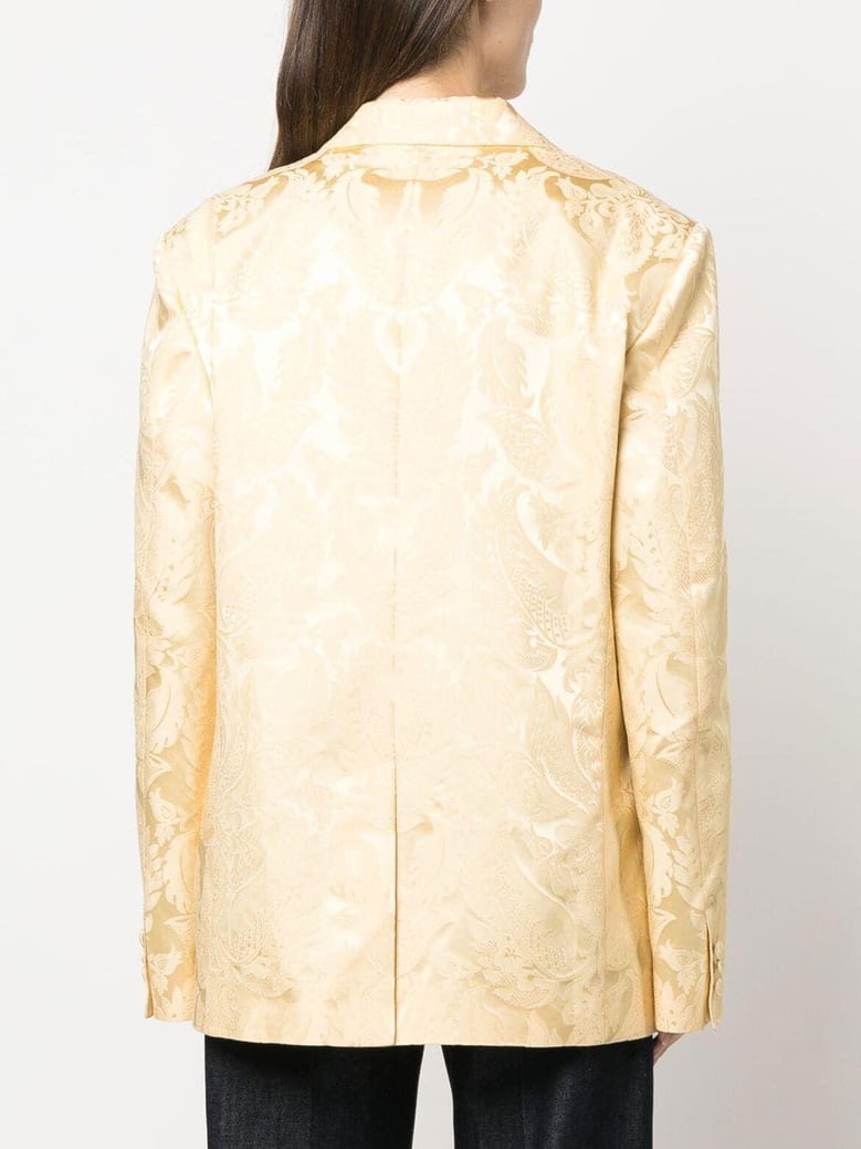 patterned-jacquard single-breasted blazer by Selfnex
