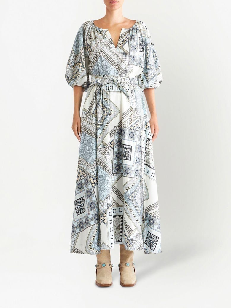 geometric print cotton skirt by Selfnex