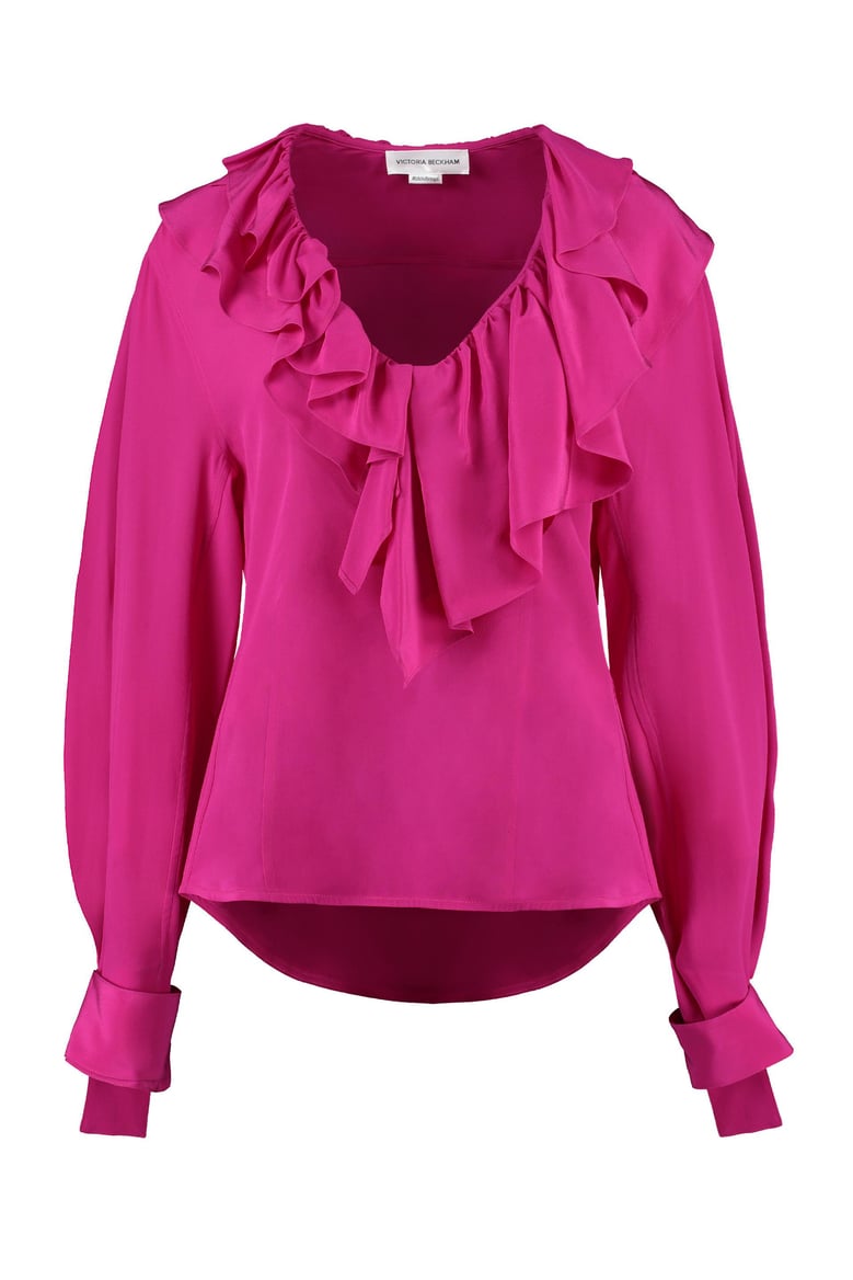ruffled silk blouse by Selfnex