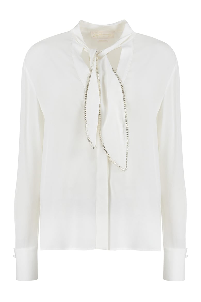 crêpe de chine shirt by Selfnex