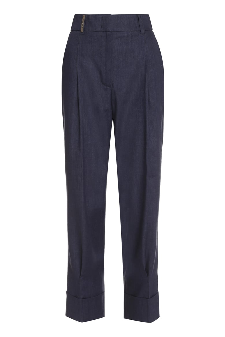 wool blend trousers by Selfnex