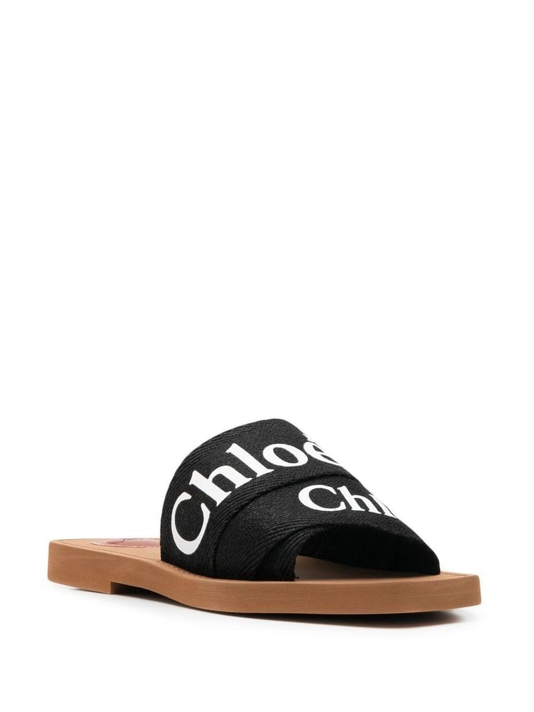 woody fabric mules by Selfnex