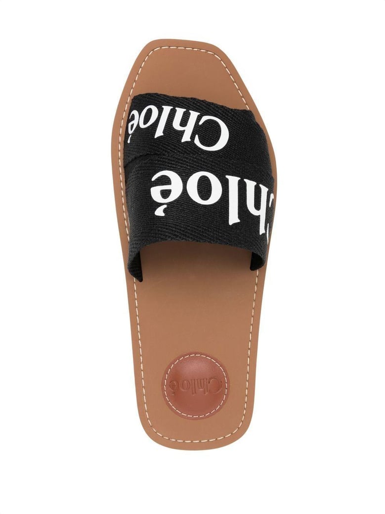 woody fabric mules by Selfnex