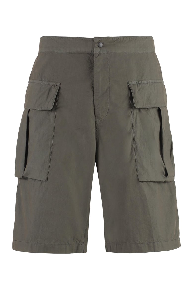cotton cargo bermuda shorts by Selfnex