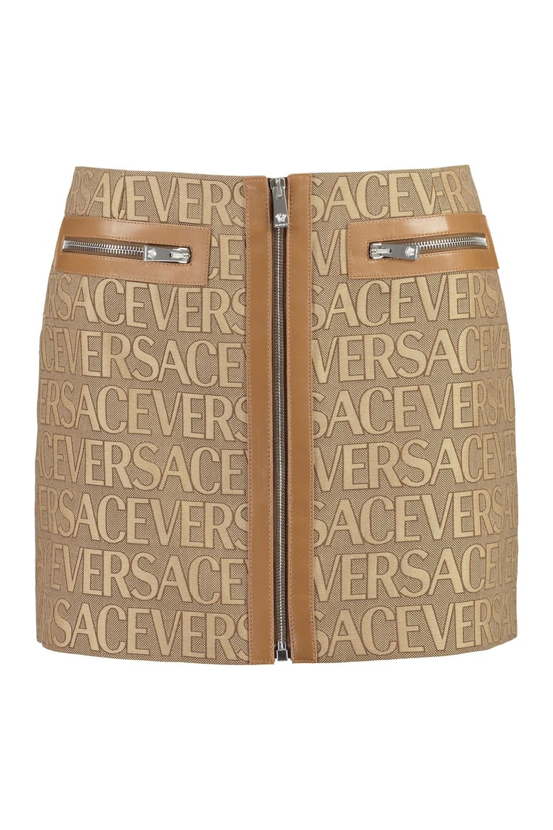 jacquard mini skirt by Selfnex