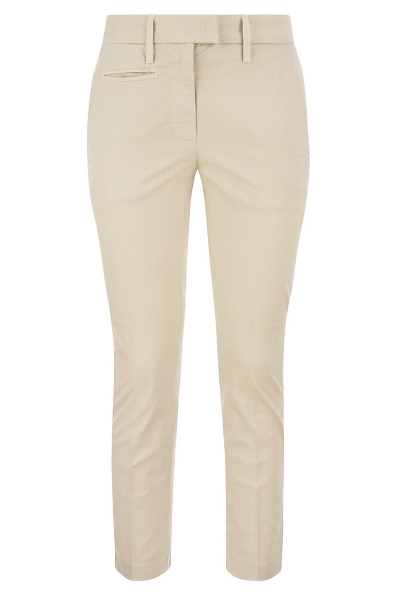 perfect - slim-fit cotton gabardine trousers by Selfnex