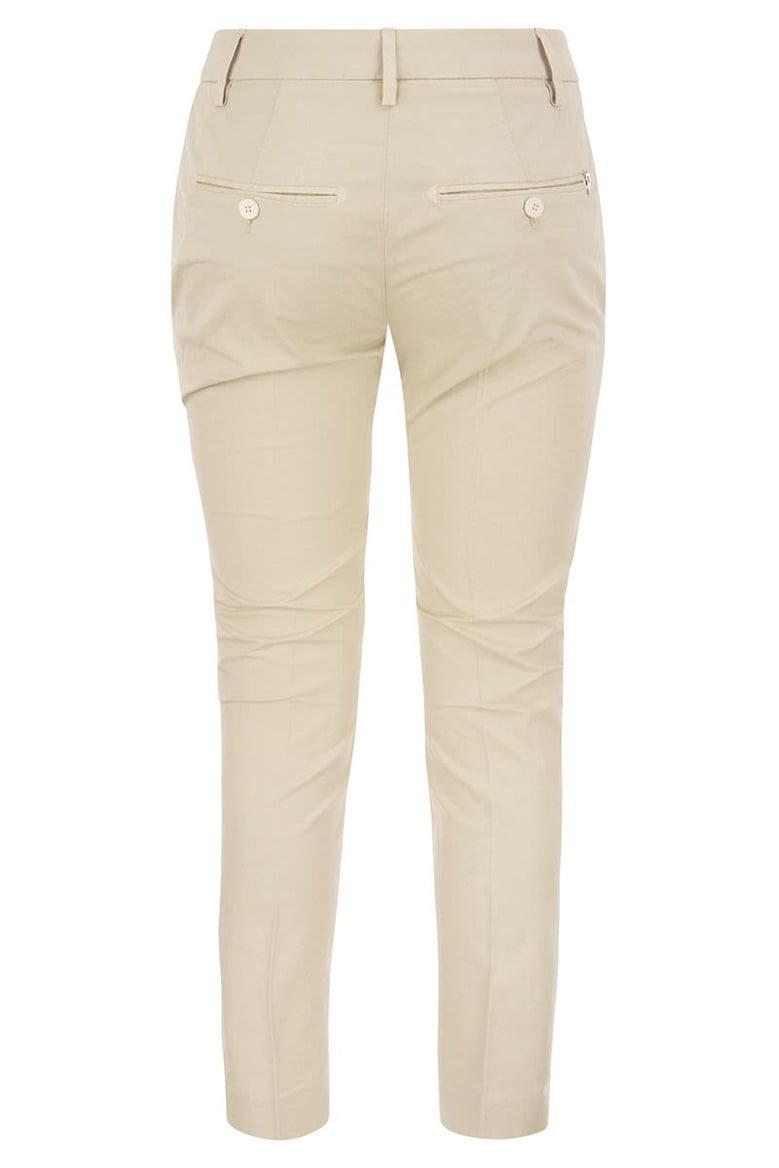 perfect - slim-fit cotton gabardine trousers by Selfnex