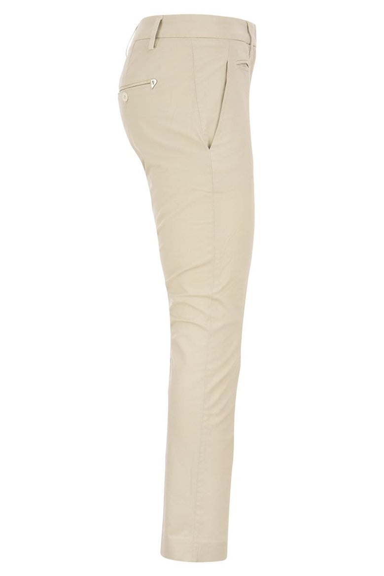 perfect - slim-fit cotton gabardine trousers by Selfnex