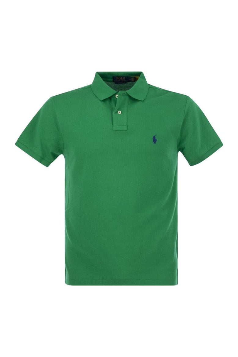 slim-fit pique polo shirt by Selfnex