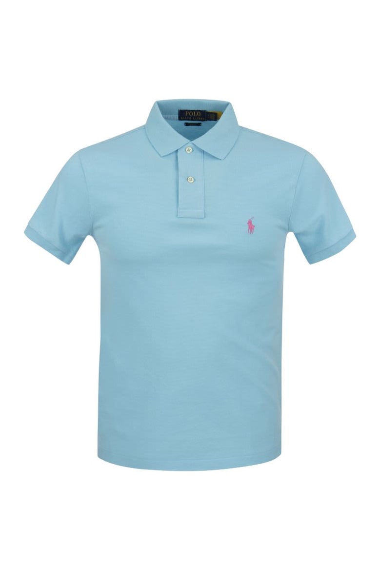 slim-fit pique polo shirt by Selfnex