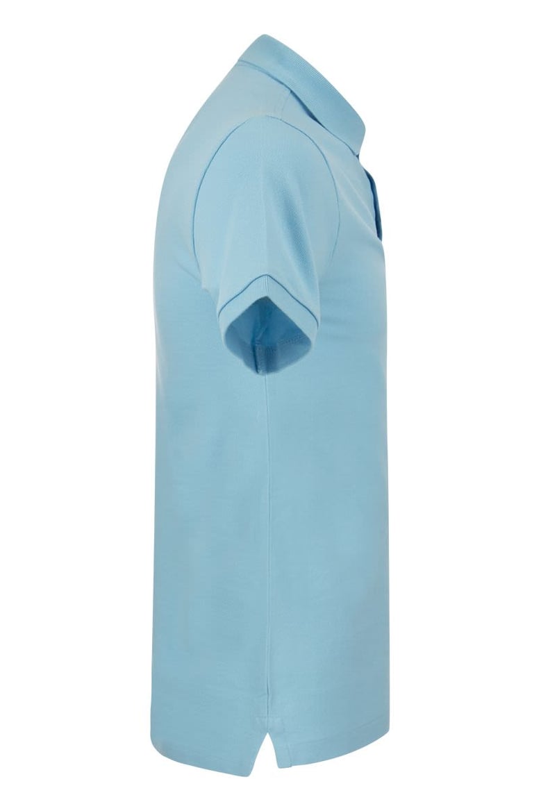 slim-fit pique polo shirt by Selfnex
