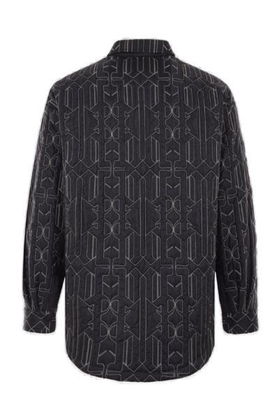all monogram quiltedovershirt by Selfnex