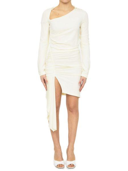 viscose crêpe draped dress by Selfnex