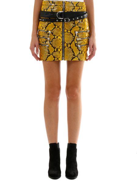 yellow python leather skirt by Selfnex