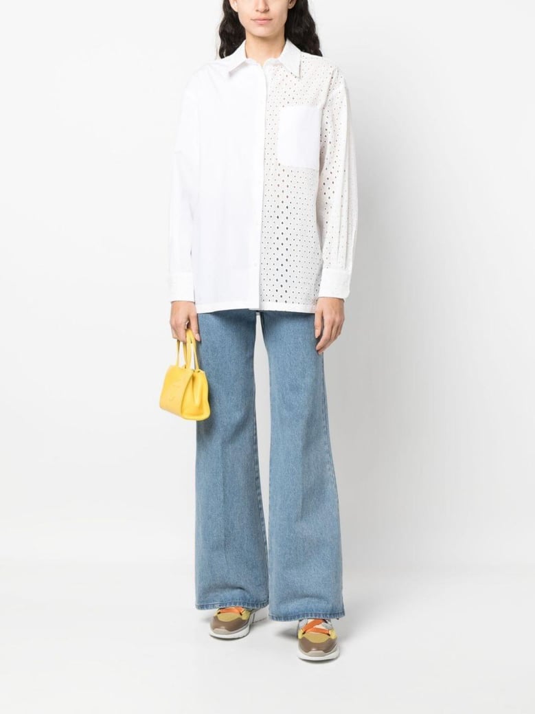 broderie anglaise cotton shirt by Selfnex