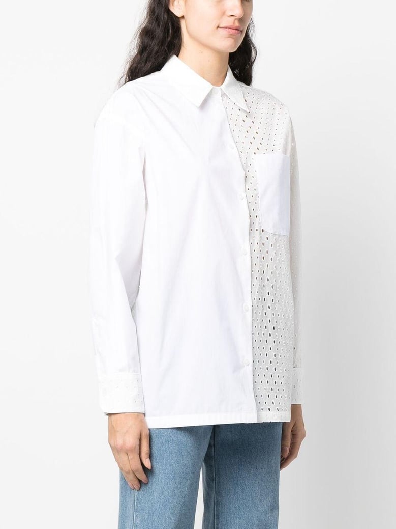 broderie anglaise cotton shirt by Selfnex