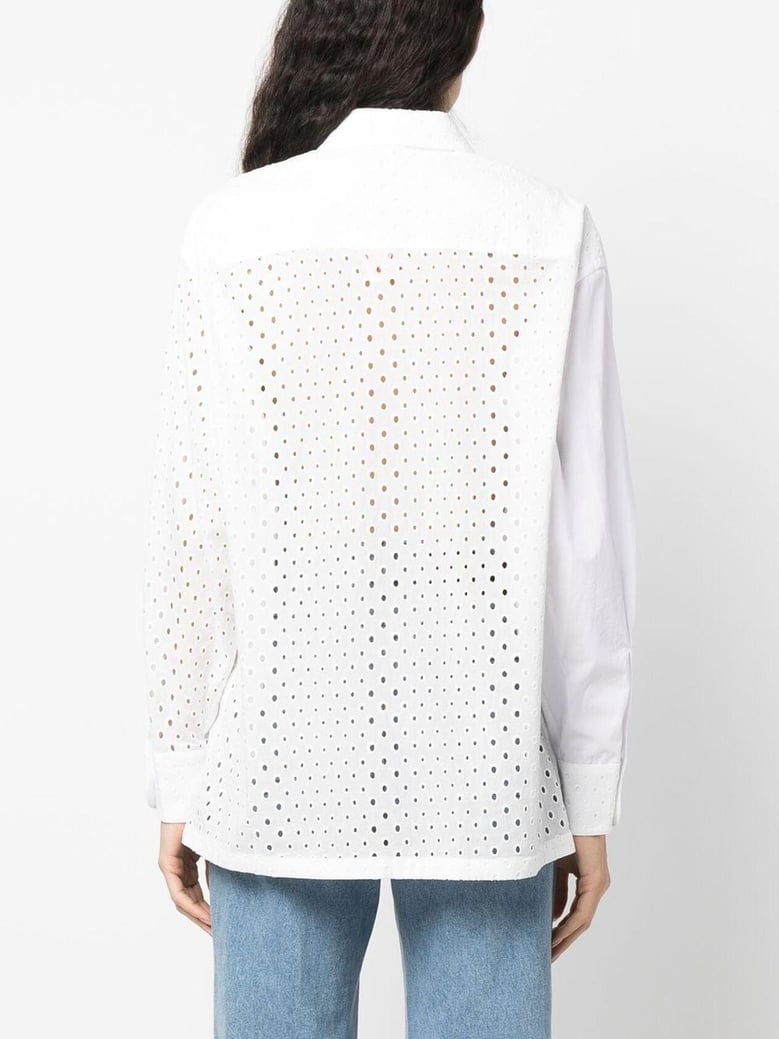 broderie anglaise cotton shirt by Selfnex