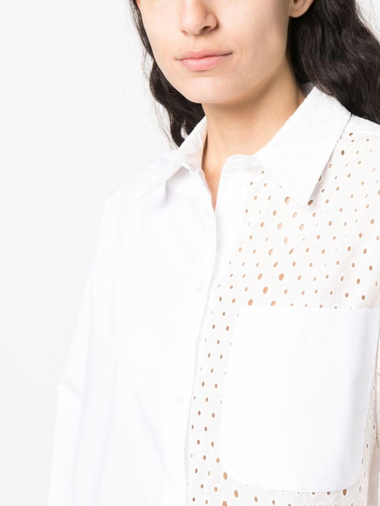 broderie anglaise cotton shirt by Selfnex