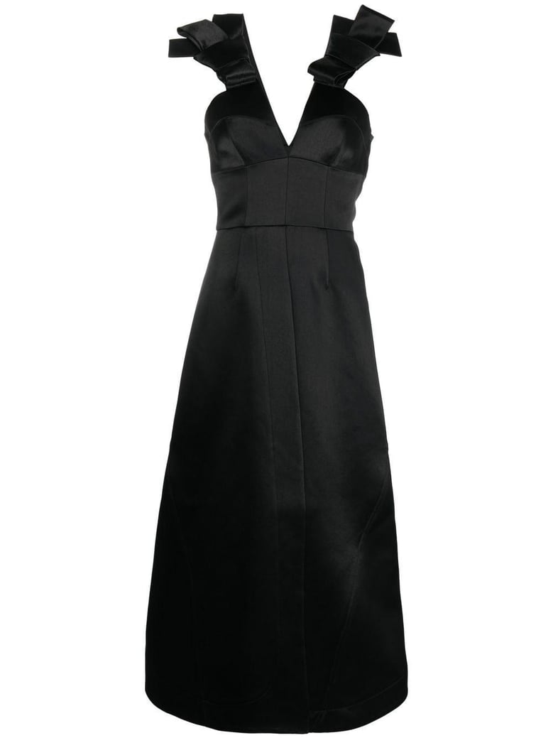 black satin dress by Selfnex