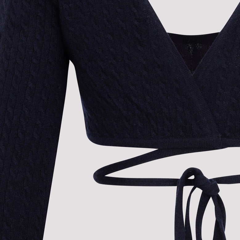 patou wrap knitted top by Selfnex