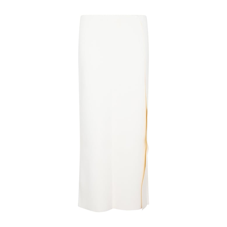 ivory viscose blend skirt by Selfnex