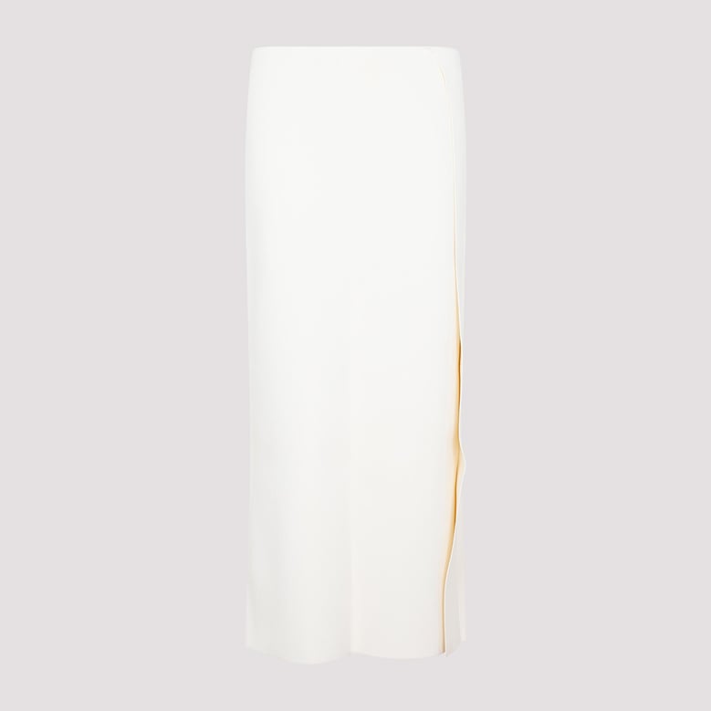 ivory viscose blend skirt by Selfnex