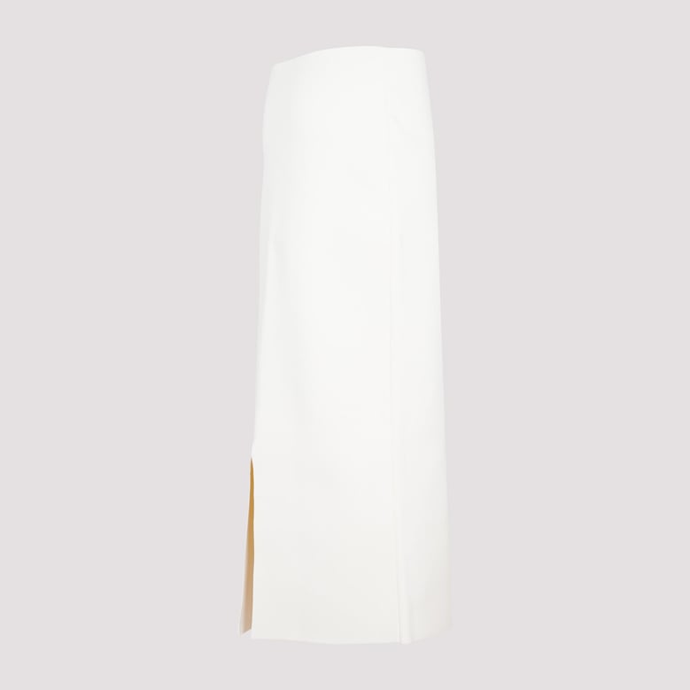 ivory viscose blend skirt by Selfnex