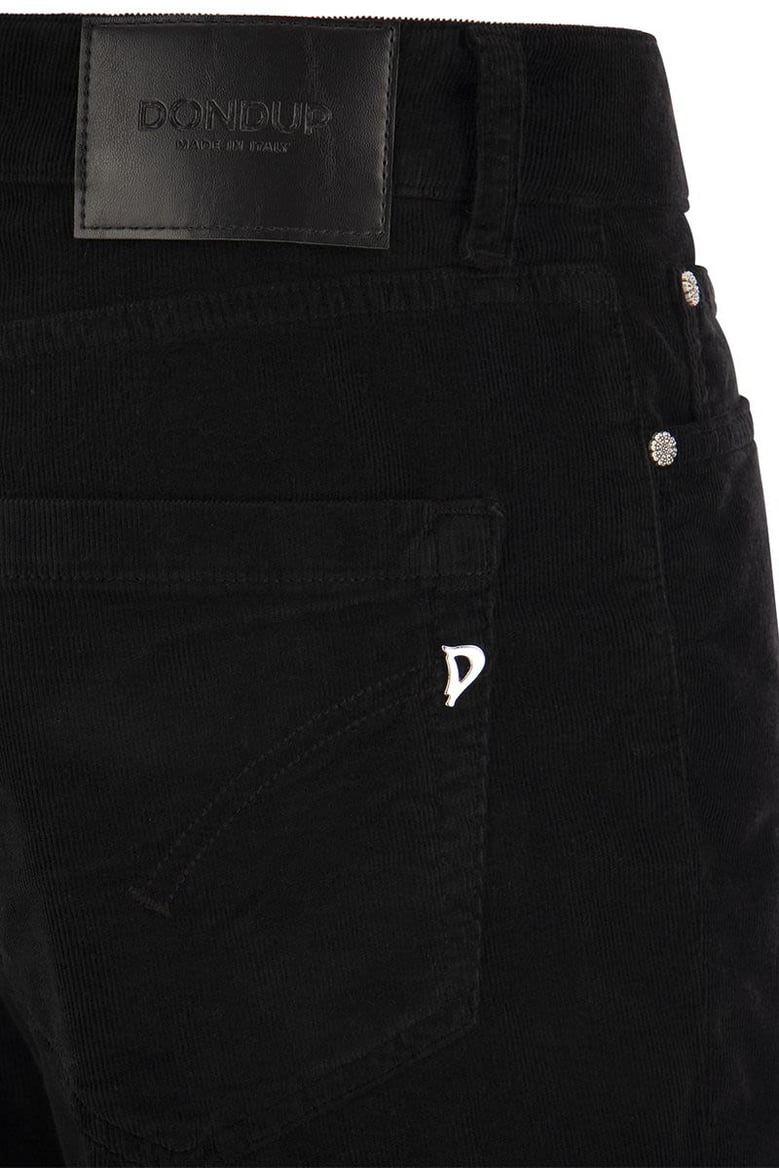 koons - multi-striped velvet trousers with jewelled buttons by Selfnex