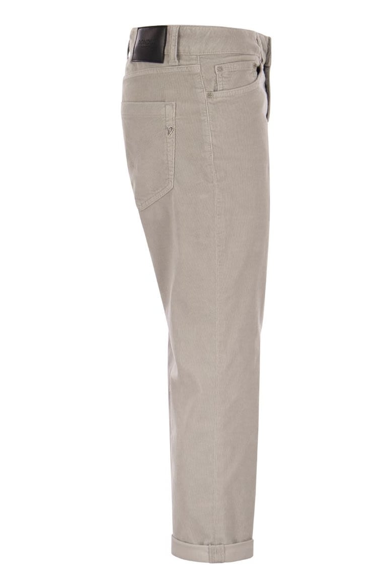 koons - multi-striped velvet trousers with jewelled buttons by Selfnex