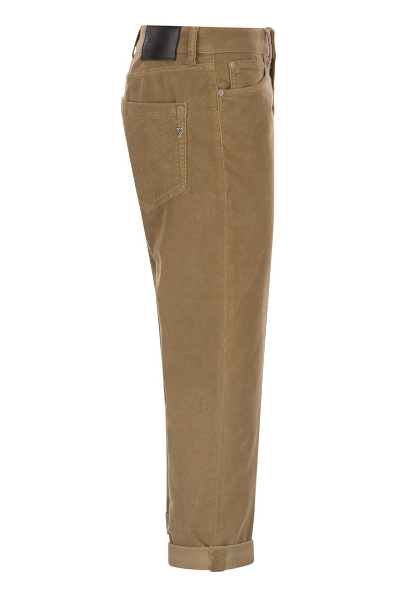 koons - multi-striped velvet trousers with jewelled buttons by Selfnex
