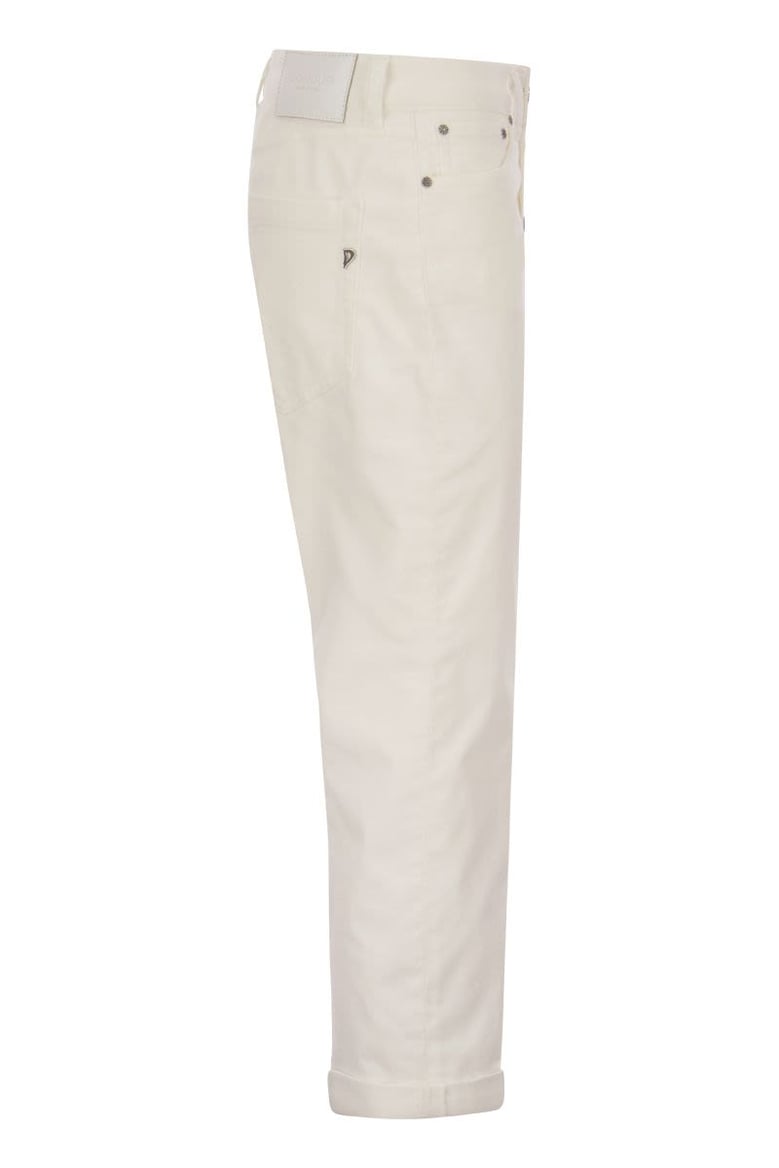 koons - multi-striped velvet trousers with jewelled buttons by Selfnex