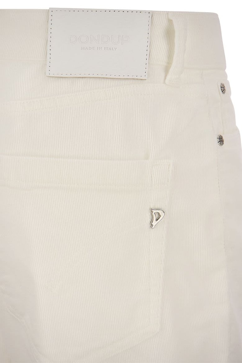 koons - multi-striped velvet trousers with jewelled buttons by Selfnex