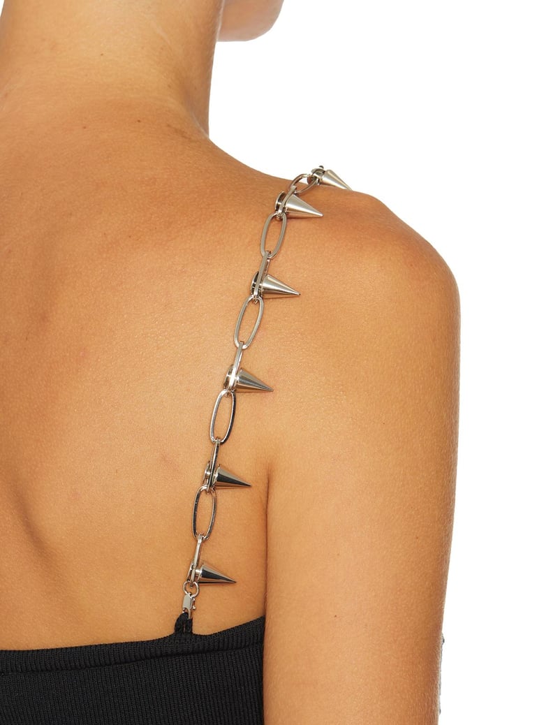 dress with metallic straps by Selfnex