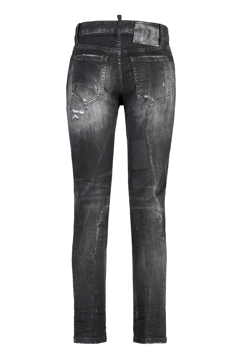 twiggy stretch cotton cropped jeans by Selfnex