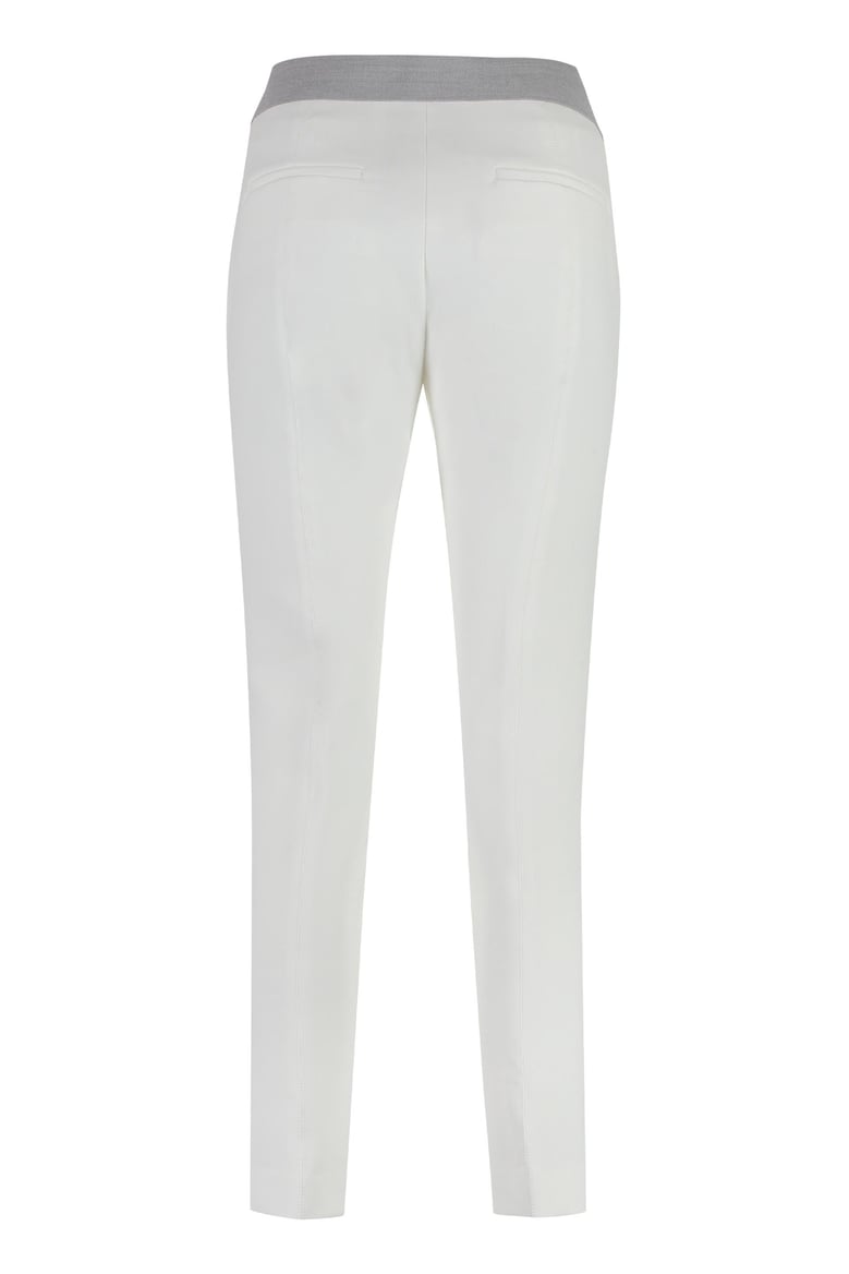 stretch gabardine cigarette trousers by Selfnex