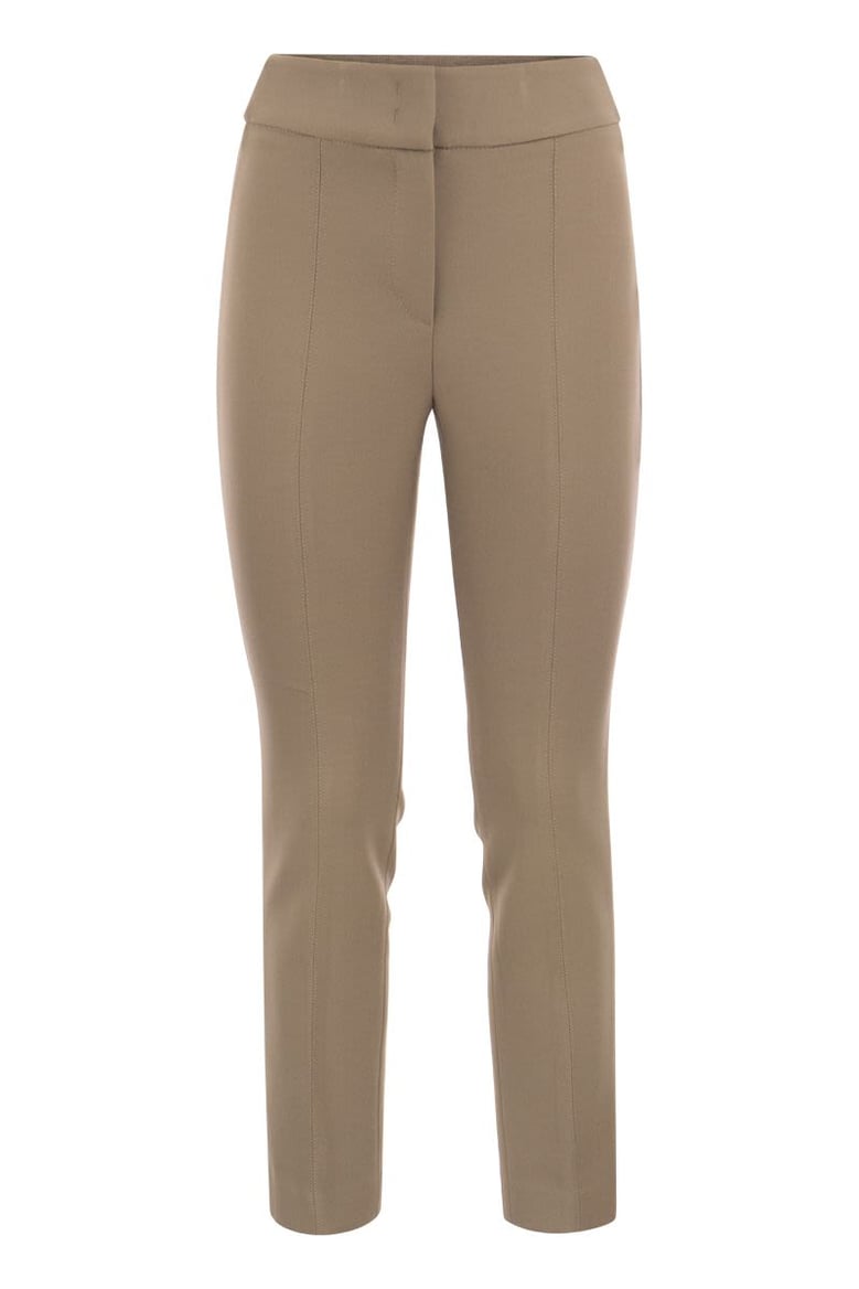 stretch gabardine cigarette trousers by Selfnex