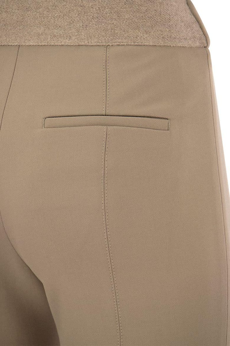 stretch gabardine cigarette trousers by Selfnex