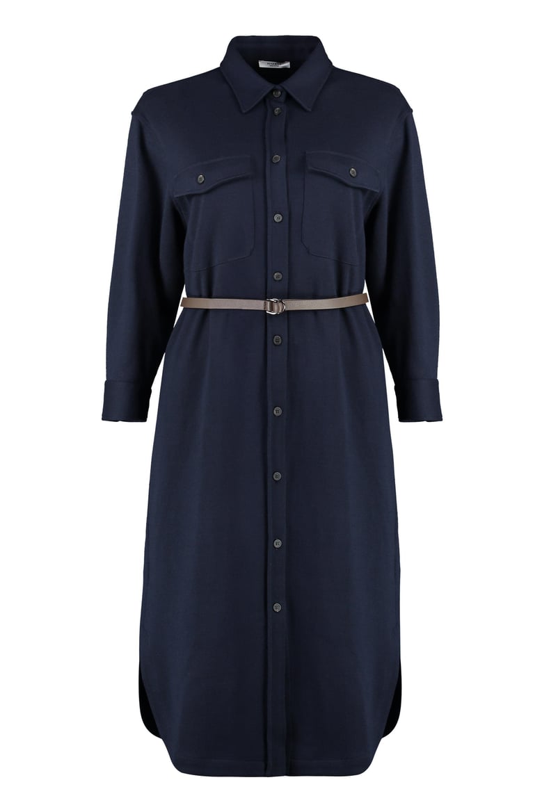 belted shirtdress by Selfnex