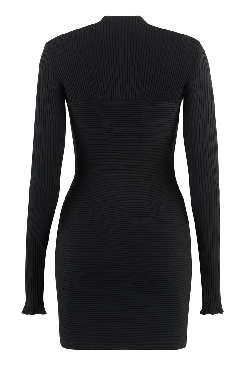 cut-out detail sweater dress by Selfnex